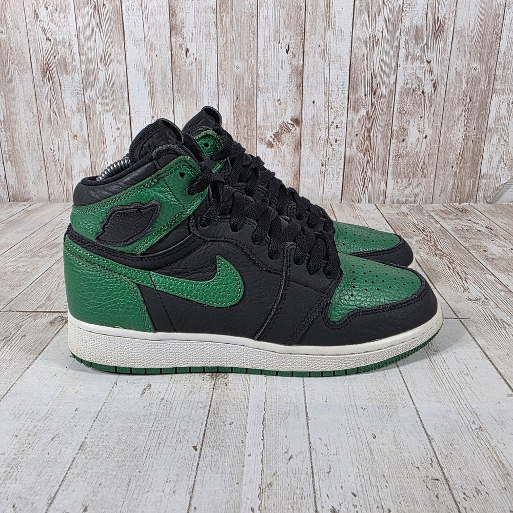 Jordan 1 Retro High Pine Green 2.0 GS Black Green 575441-030 Size 4.5Y